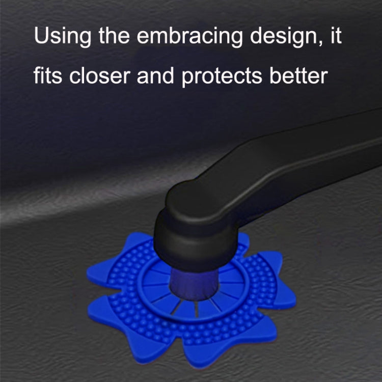 4sets Car Universal Wiper Hole Protective Cover PVC Dustproof Snowproof Wiper Pad