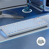 Teclado mecánico luminoso LANGTU LT84, con cable, monomodo, eje verde (blanco)