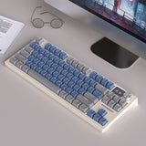 LANGTU LT84 Mechanical Luminous Keyboard, Wired Single-mode Green Shaft (White)