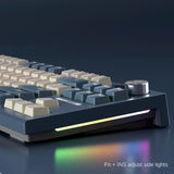 Teclado mecánico luminoso LANGTU LT84, con cable, monomodo, eje verde (blanco)