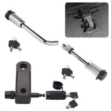 Car Latch Lock Trailer Tow Hook Anti-theft Padlock, Bending Silver