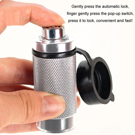 Car Latch Lock Trailer Tow Hook Anti-theft Padlock, Bending Silver - LYDARZ