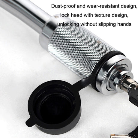 Car Latch Lock Trailer Tow Hook Anti-theft Padlock, Bending Silver - LYDARZ