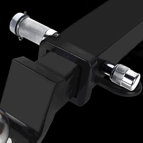 Car Latch Lock Trailer Tow Hook Anti-theft Padlock, Bending Silver - LYDARZ
