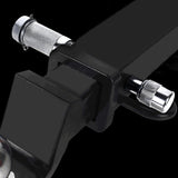 Car Latch Lock Trailer Tow Hook Anti-theft Padlock, Bending Silver