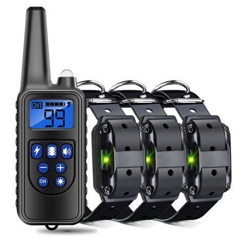 800m Remote Dog Training Collar - Anti-Bark Vibration Collar with 1/2/3 Collars - LYDARZ