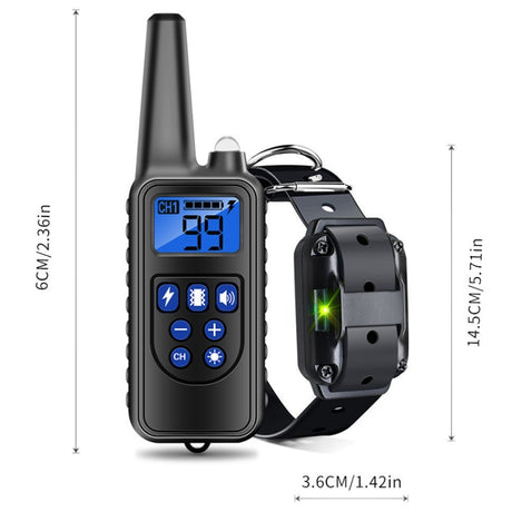 800m Remote Dog Training Collar - Anti-Bark Vibration Collar with 1/2/3 Collars - LYDARZ