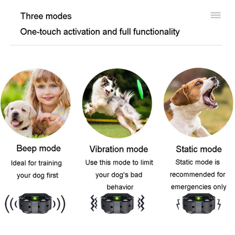 800m Remote Dog Training Collar - Anti-Bark Vibration Collar with 1/2/3 Collars - LYDARZ