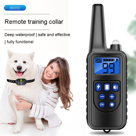 800m Remote Dog Training Collar - Anti-Bark Vibration Collar with 1/2/3 Collars - LYDARZ