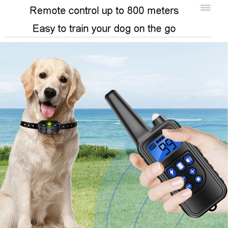 800m Remote Dog Training Collar - Anti-Bark Vibration Collar with 1/2/3 Collars - LYDARZ