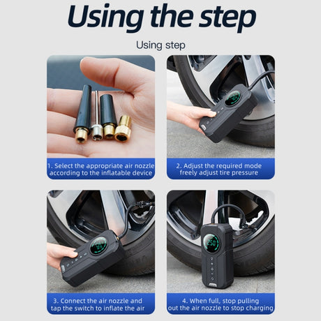 Car Wireless Inflatable Pump Electric Car Tyre 12V High Power Inflator - LYDARZ