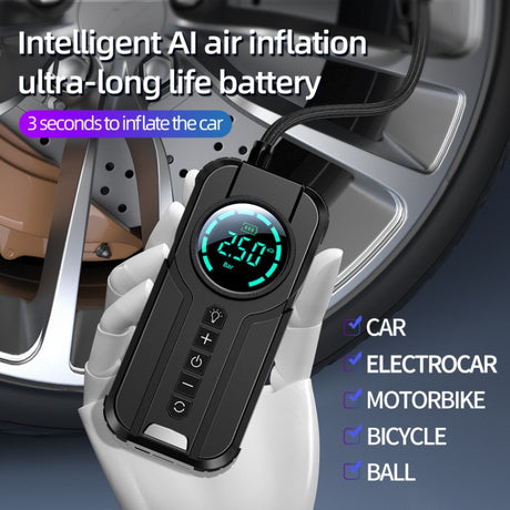 Car Wireless Inflatable Pump Electric Car Tyre 12V High Power Inflator - LYDARZ