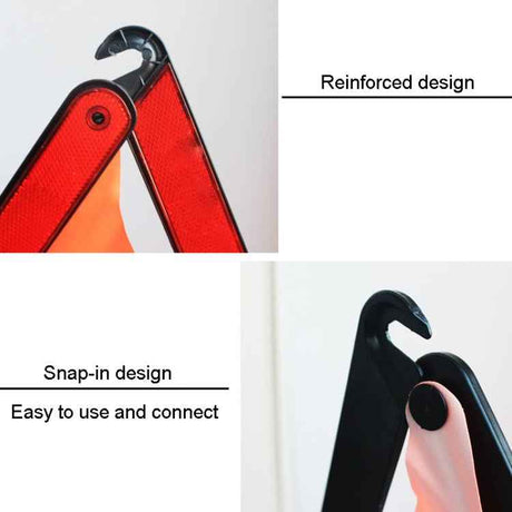 Foldable Car Warning Sign Tripod Automobile Emergency Reflective Triangular Holder