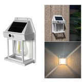 Solar Outdoor Wall Light - Tungsten Body Sensing Waterproof Garden Villa Night Light with 3 Modes