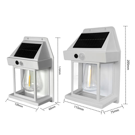 Solar Outdoor Tungsten Wall Light 3 Modes Body Sensing Waterproof Garden Villa Night Light - LYDARZ