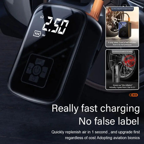 Car Portable Electric Tire Inflator Pump, Wired, Wireless Standard - LYDARZ
