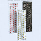 T-WOLF T40 68-Tasten RGB Mixed Light Office Gaming Transparente mechanische Tastatur