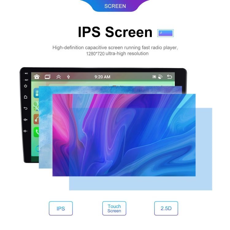 Reproductor Bluetooth para coche con pantalla grande HD universal Android 6+128G, navegación GPS integrada, 7 pulgadas, 9 pulgadas, 10,1 pulgadas