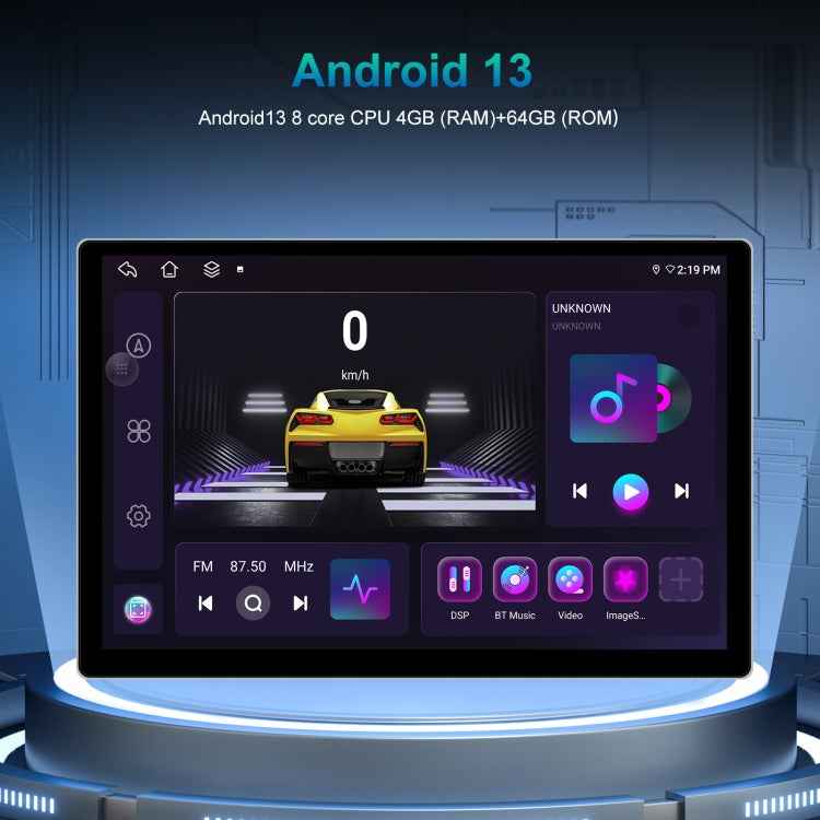 13.1 inch 4+64G Android Large Screen Navigator With Universal Map APK / Carplay / Reverse Car Image, 13.1 inch