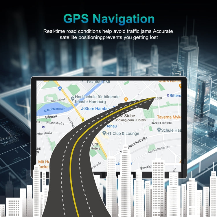 Navegador Android de pantalla grande de 13,1 pulgadas, 4 GB de RAM, 64 GB de almacenamiento, con mapa universal, APK, Carplay y vista inversa.