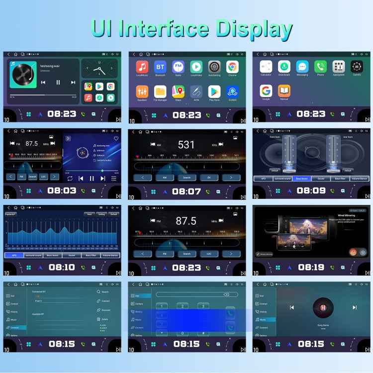 11.8 Inch 4+64G Dual Knob Player Android Large Screen Navigation Wireless CarPlay Reversing Image, 11.8 Inch Dual Knob