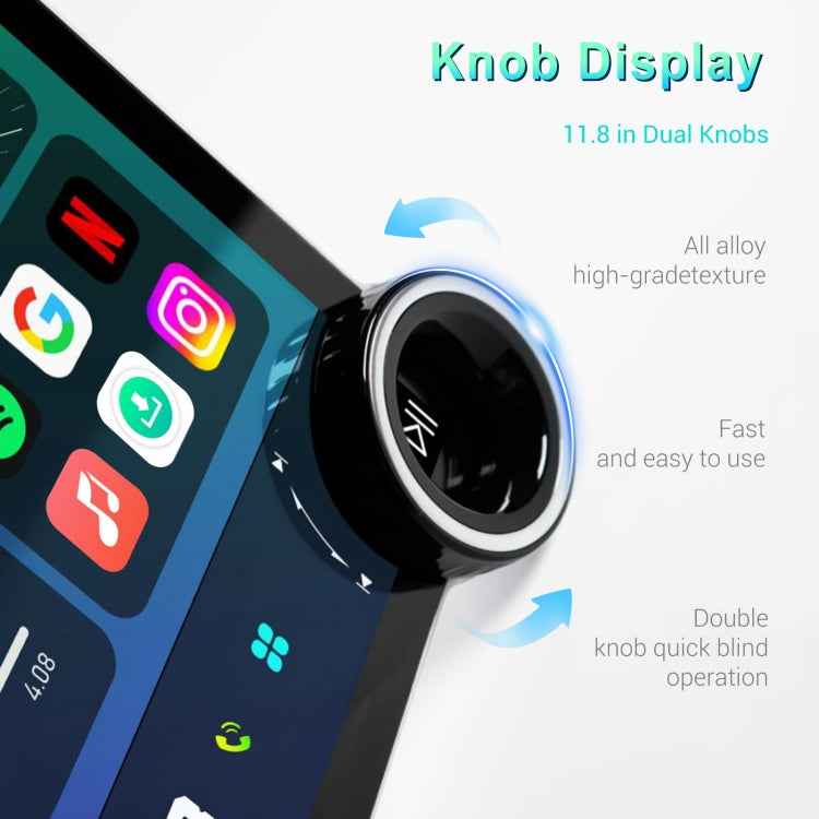 11.8 Inch 4+64G Dual Knob Player Android Large Screen Navigation Wireless CarPlay Reversing Image, 11.8 Inch Dual Knob