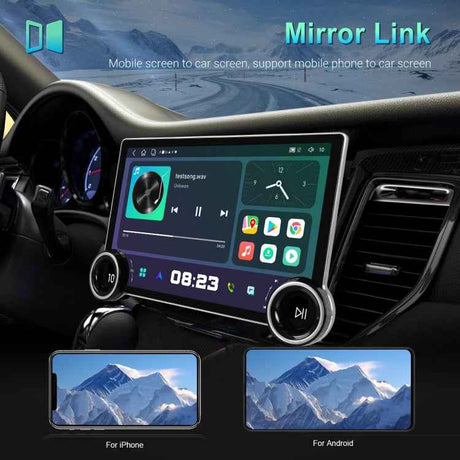 11.8 Inch 4+64G Dual Knob Player Android Large Screen Navigation Wireless CarPlay Reversing Image, 11.8 Inch Dual Knob