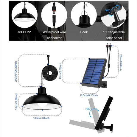 IP65 Waterproof Outdoor Solar LED Bulb Chandelier Indoor Lights - LYDARZ