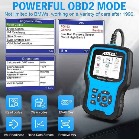 ANCEL BM700 Upgraded Version For BMW Full System Diagnostic OBDII Tester Maintenance And Resetting Repair Tools, BM700 Upgraded Version