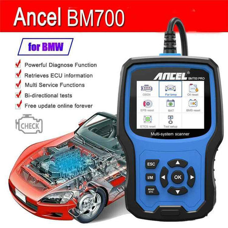 ANCEL BM700 Upgraded Version For BMW Full System Diagnostic OBDII Tester Maintenance And Resetting Repair Tools, BM700 Upgraded Version