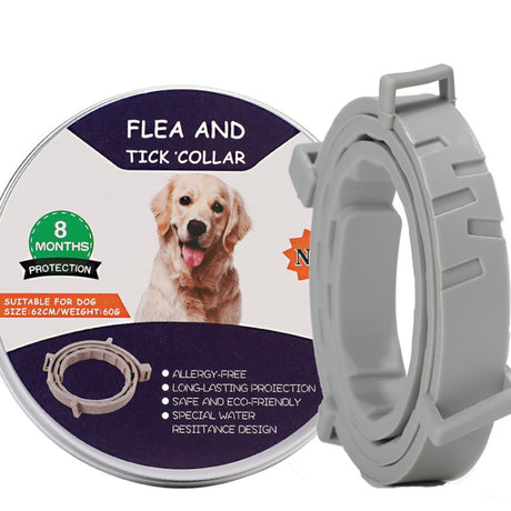 Flea & Tick Collar for Dogs & Cats – Aluminum Case, 72cm & 38cm (Gray, Orange, Blue, Pink) - LYDARZ