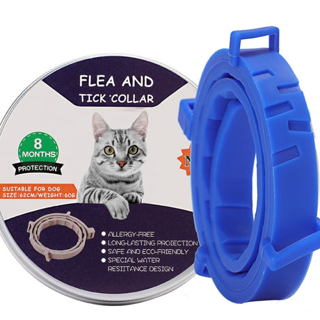 Flea & Tick Collar for Dogs & Cats – Aluminum Case, 72cm & 38cm (Gray, Orange, Blue, Pink) - LYDARZ