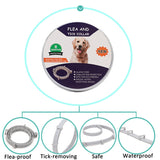 Flea and Tick Collar for Pets - Aluminum Case, 72cm & 38cm (Gray, Orange, Blue, Pink)