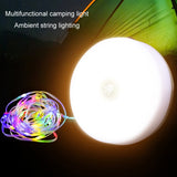 Solar LED Camping Lights - 10m Colorful String Lights with Type-C Charging