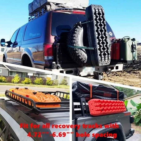 Traction Board Mounting Pins Kit Universal For 4.72"-6.69" Hole Spacing Recovery Tracks