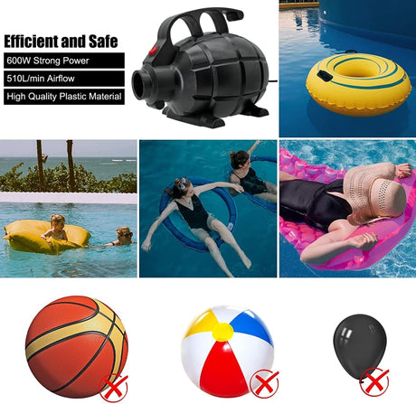 Electric Air Pump Household Inflatable Pump 600W High Power Electric Inflator - LYDARZ