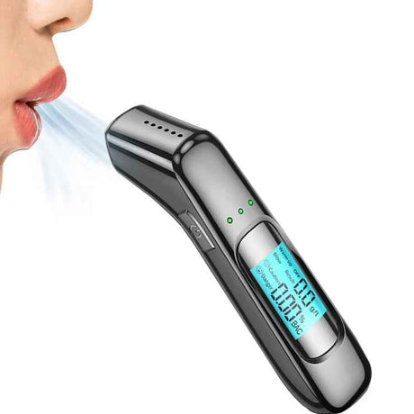 High-Precision Portable Alcohol Tester Rechargeable Breathalyzer With LCD Display, C07