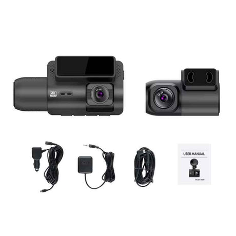 M700A 3 Channels Car Recorder 4K UHD Front+1080P Inside+2K Rear+GPS+WIFI Dash Cam, M700A