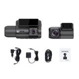 Grabadora de coche M700A de 3 canales 4K UHD frontal + 1080P interior + 2K trasera + GPS + WIFI