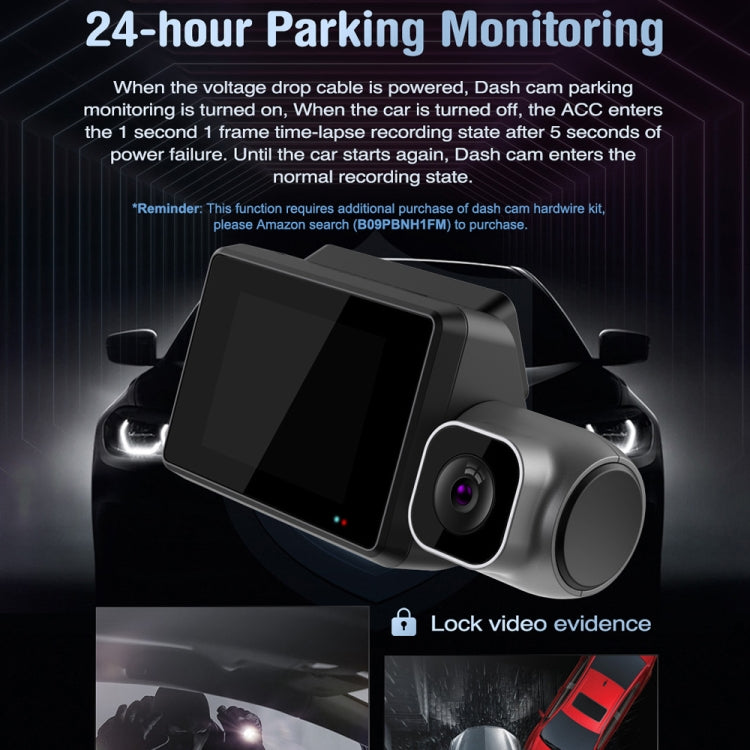 Grabadora de coche M700A de 3 canales 4K UHD frontal + 1080P interior + 2K trasera + GPS + WIFI