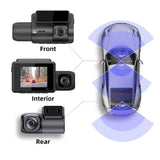 M700A 3 Channels Car Recorder 4K UHD Front+1080P Inside+2K Rear+GPS+WIFI Dash Cam, M700A