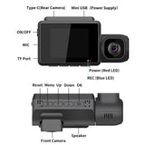 Grabadora de coche M700A de 3 canales 4K UHD frontal + 1080P interior + 2K trasera + GPS + WIFI