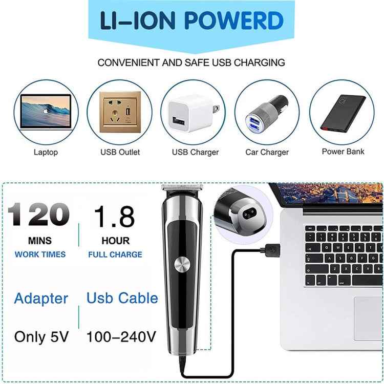 6 in 1 Men Waterproof Electric Hair Trimmer Kit Nose Trimmer, Mustache Trimmer Body Shaver, 8688, 8788, 8988