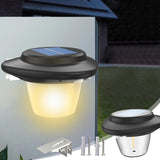 Outdoor Solar Wall Light Patio Sensor Lamp, SMD Wick White Light, Tungsten Wick Warm Light