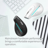 ZELOTES F36 9-Keys Vertical Grip Ergonomic Programming Dual Bluetooth + 2.4G Wireless Mouse