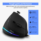 ZELOTES C18 11-Keys RGB Vertical Grip Ergonomic Joystick Programming Gaming Wired Mouse