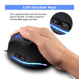 ZELOTES C18 11-Keys RGB Vertical Grip Ergonomic Joystick Programming Gaming Wired Mouse