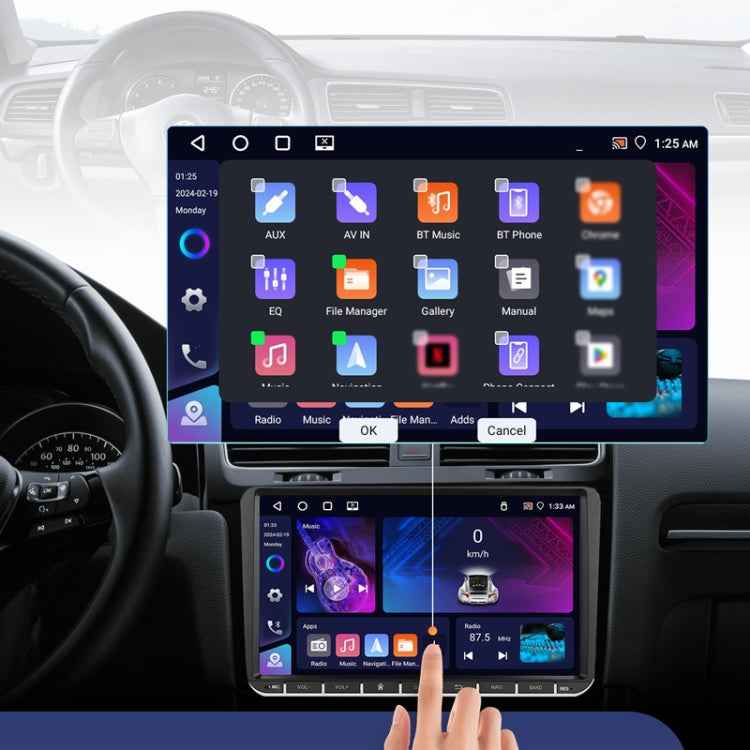 For Volkswagen 4+64G Multimedia Player Android 13 System, 7-inch, 9-inch