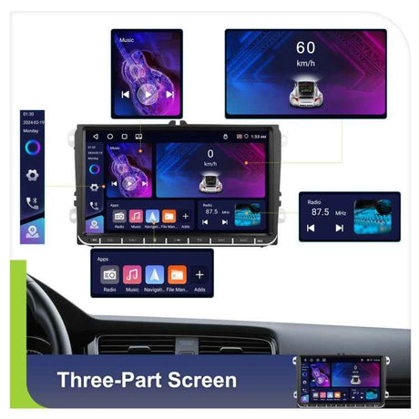 For Volkswagen 4+64G Multimedia Player Android 13 System, 7-inch, 9-inch