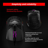 ZELOTES C7 RGB Wired Mouse - 7 Buttons, Hollow Design